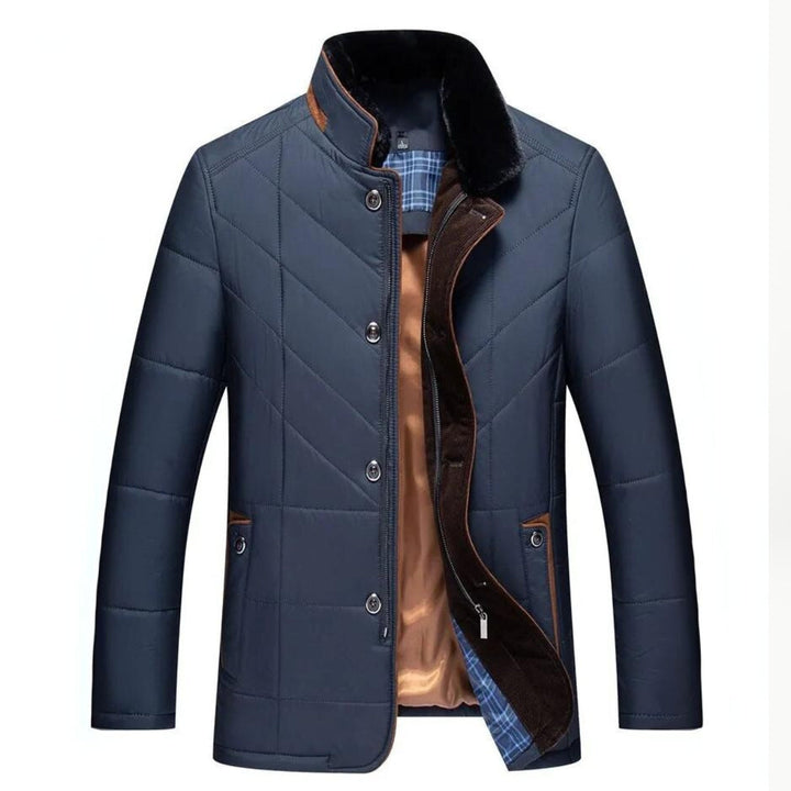 Albert coat-cardigan with stand-up collar