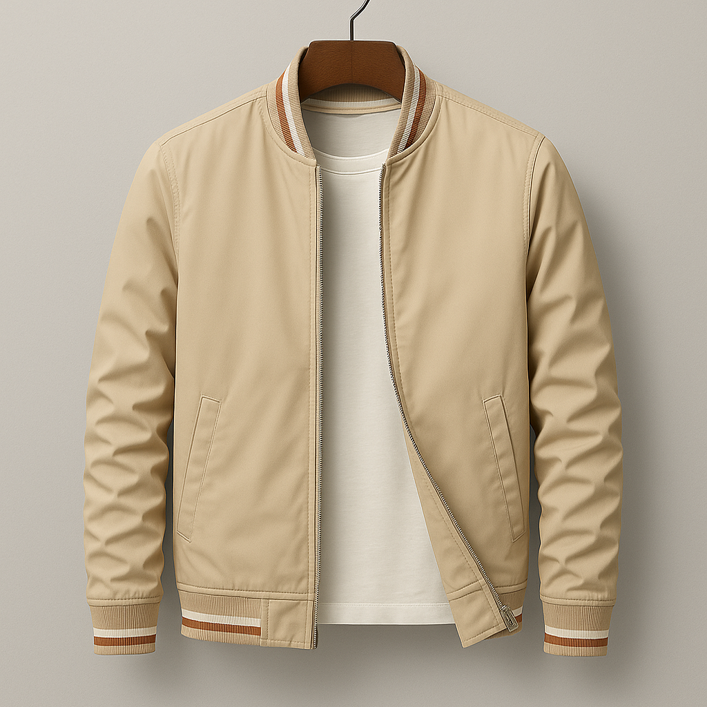 Jack™ | Elegant Striped Bomber Jacket