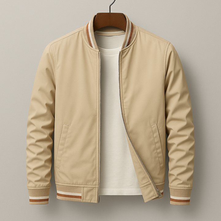 Jack™ | Elegant Striped Bomber Jacket