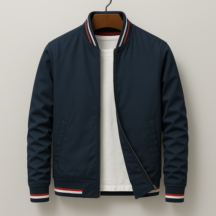 Jack™ | Elegant Striped Bomber Jacket