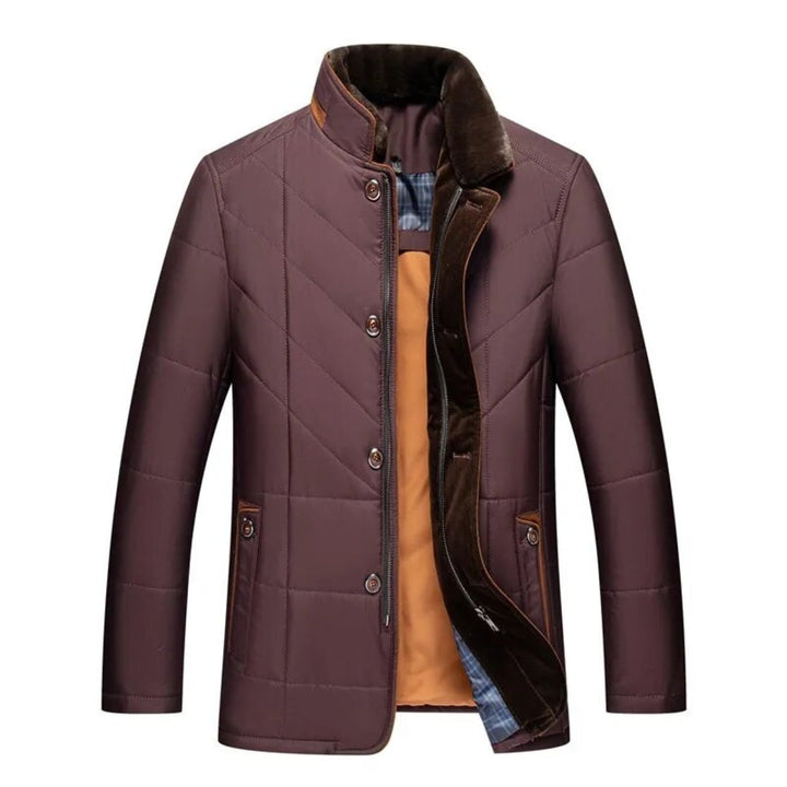 Albert coat-cardigan with stand-up collar