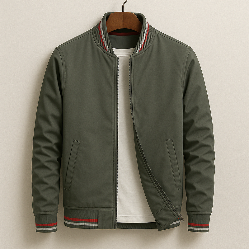 Jack™ | Elegant Striped Bomber Jacket