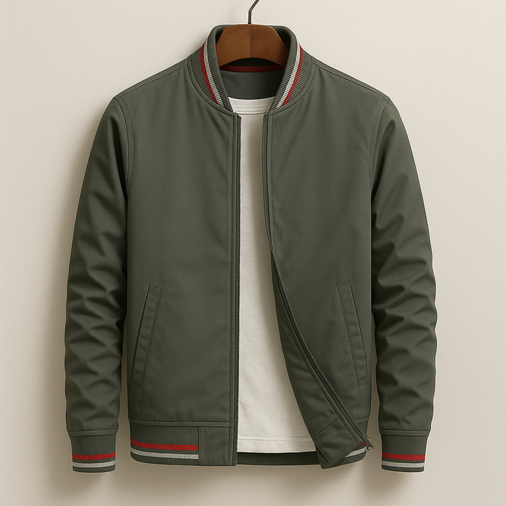 Jack™ | Elegant Striped Bomber Jacket