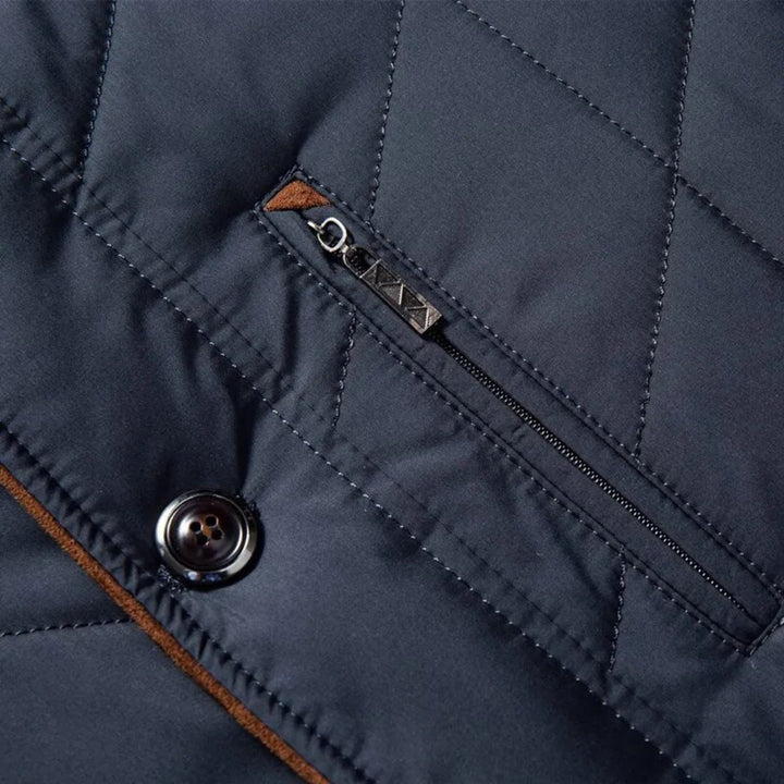 Albert coat-cardigan with stand-up collar