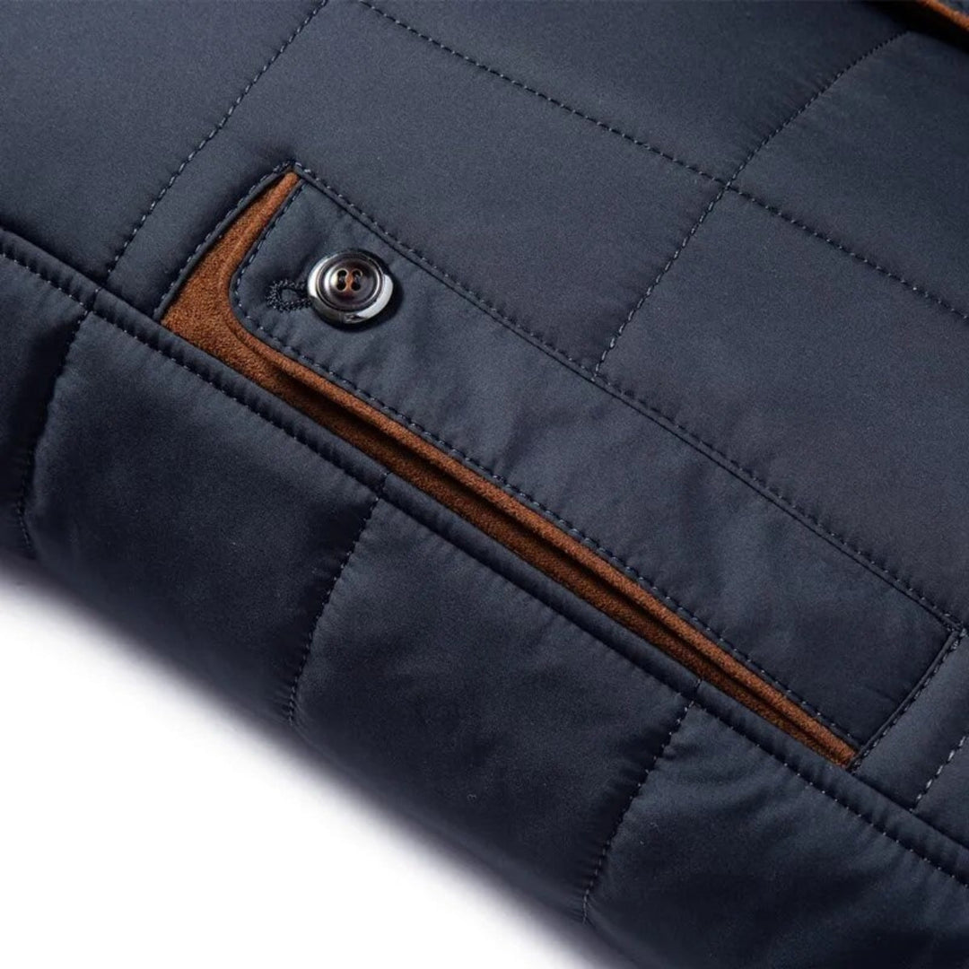 Albert coat-cardigan with stand-up collar