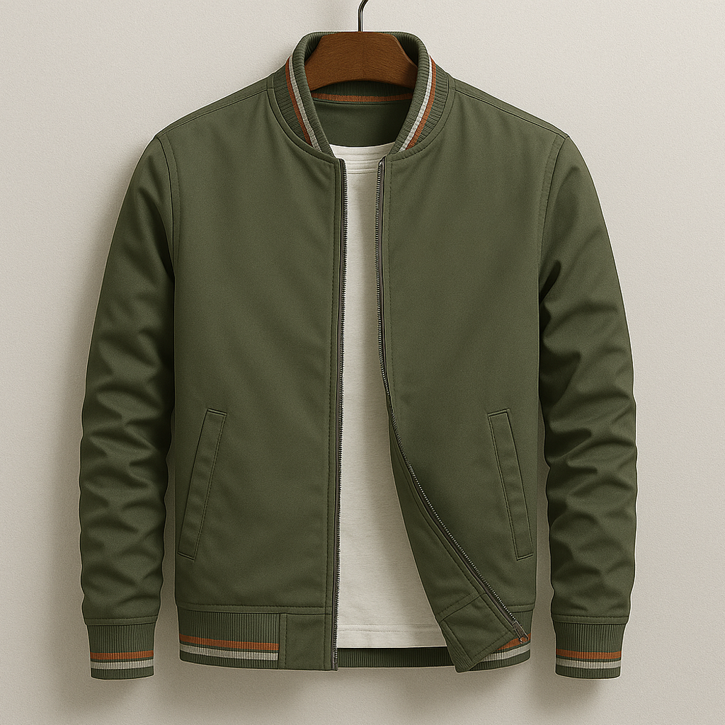 Jack™ | Elegant Striped Bomber Jacket