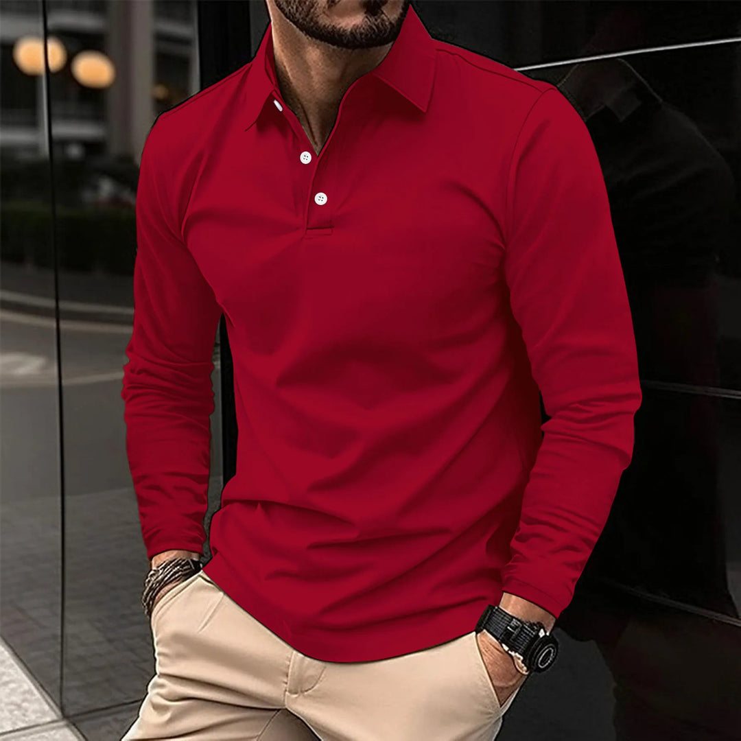 Marco | Casual long-sleeved polo shirt