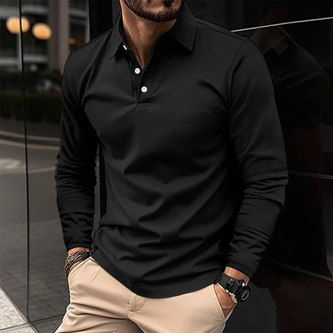 Marco | Casual long-sleeved polo shirt