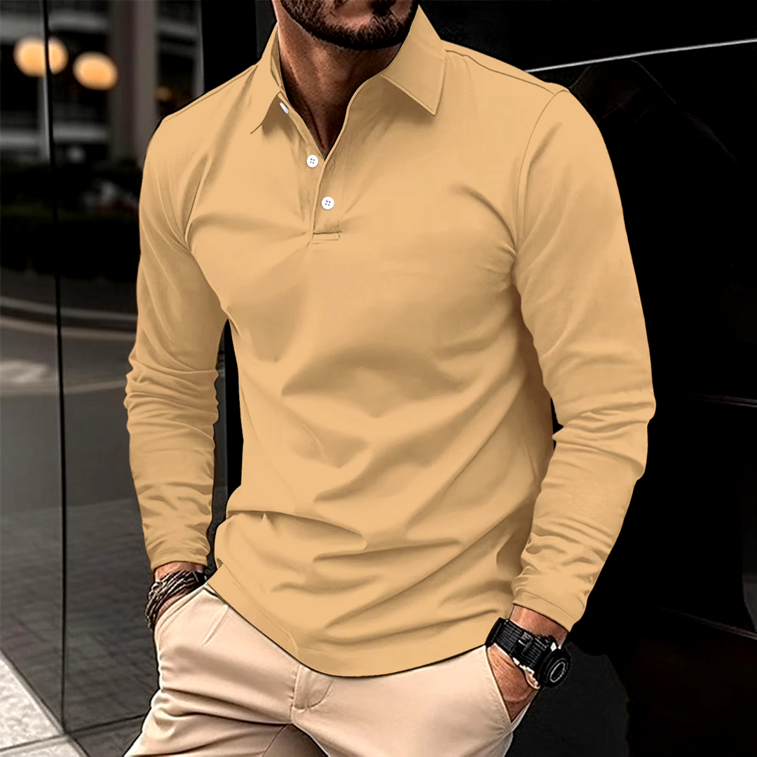 Marco | Casual long-sleeved polo shirt